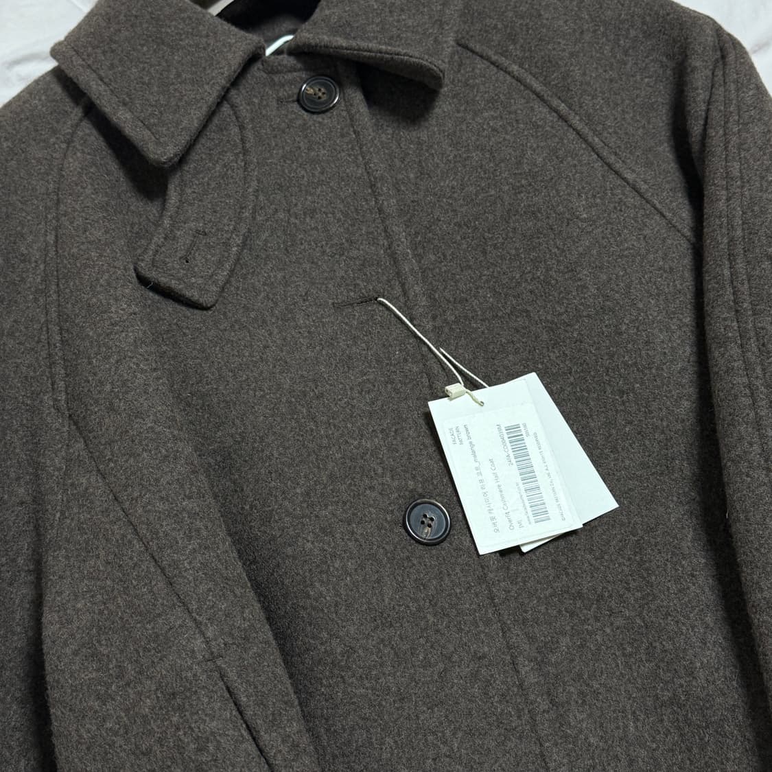 파사드패턴 오버핏 캐시미어 하프 코트_melange brown 상품이미지2