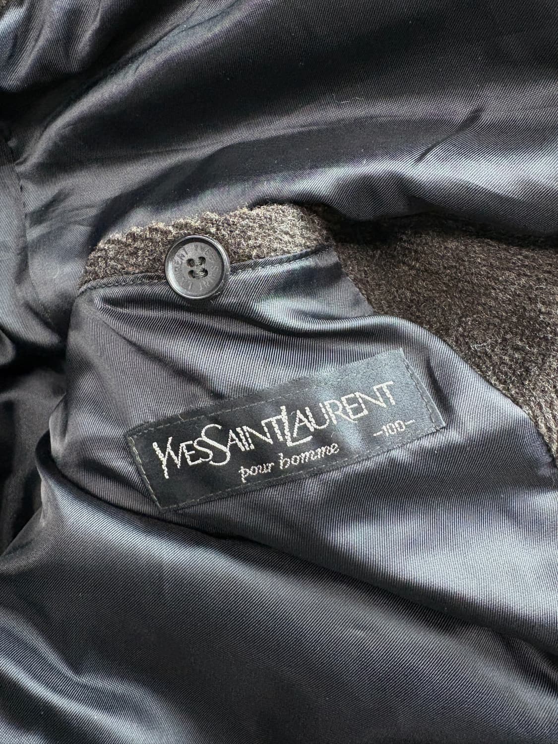 00s YSL 입생로랑 트윌 울 혼방 하프코트 2620 상품이미지3