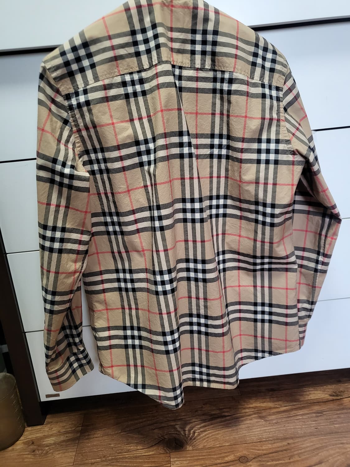 22SS 버버리 체크 코튼 포플린 셔츠 L 상품이미지6