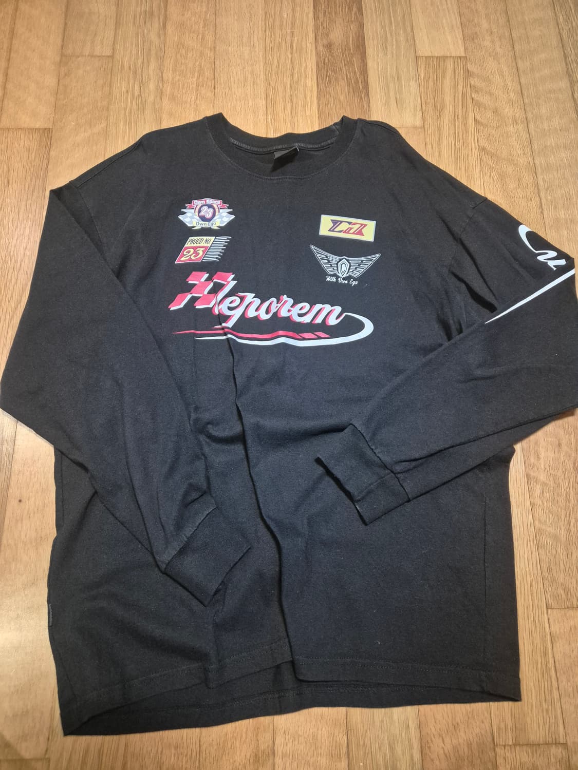 꼼파뇨 레이싱 레포렘 롱슬리브 블랙 티 상품이미지4