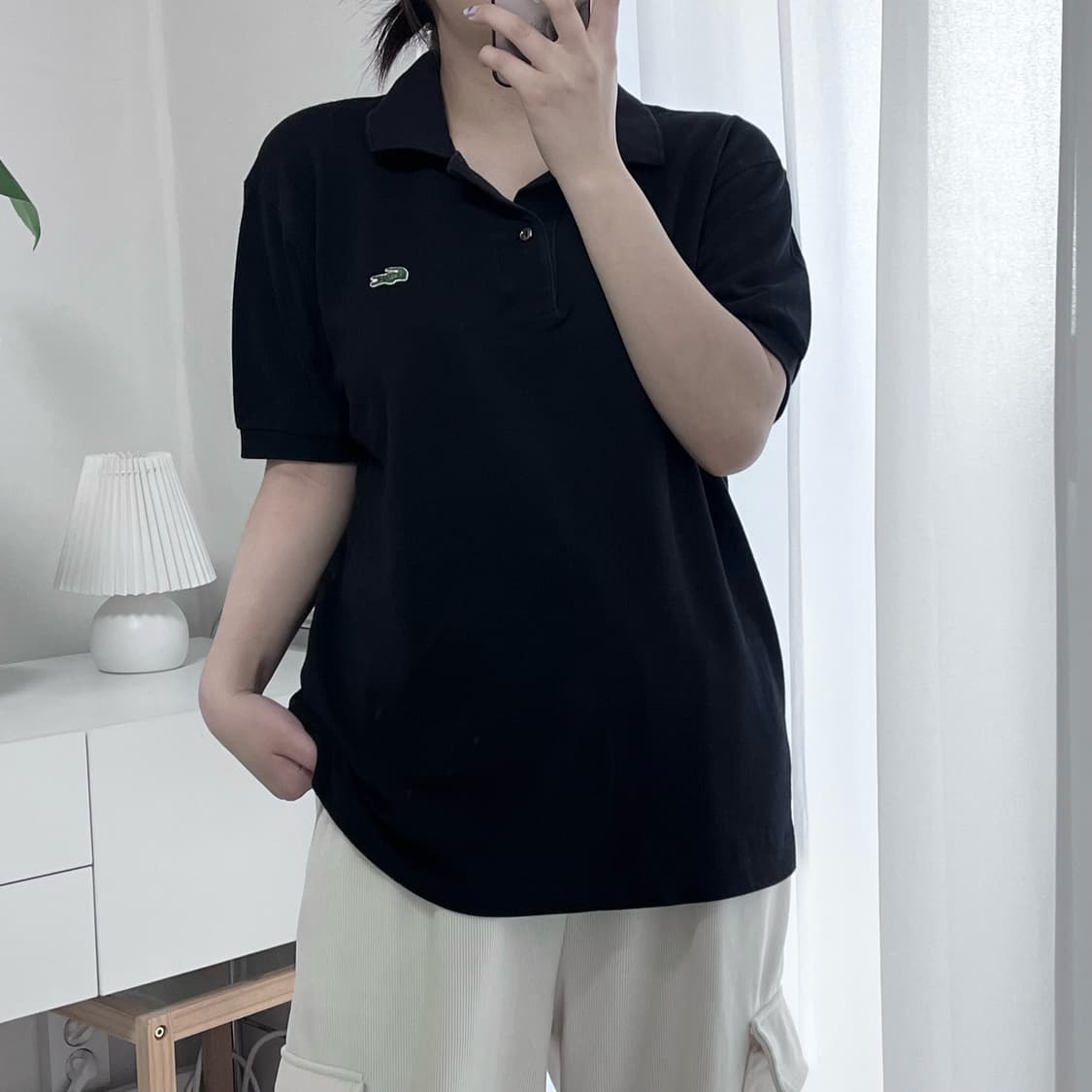 [정품] 라코스테 블랙 반팔카라티 [ 110 ] 상품이미지2