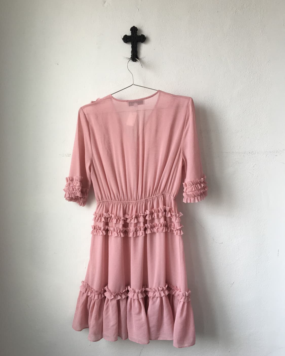 Frill layer point glossy onepiece 상품이미지3