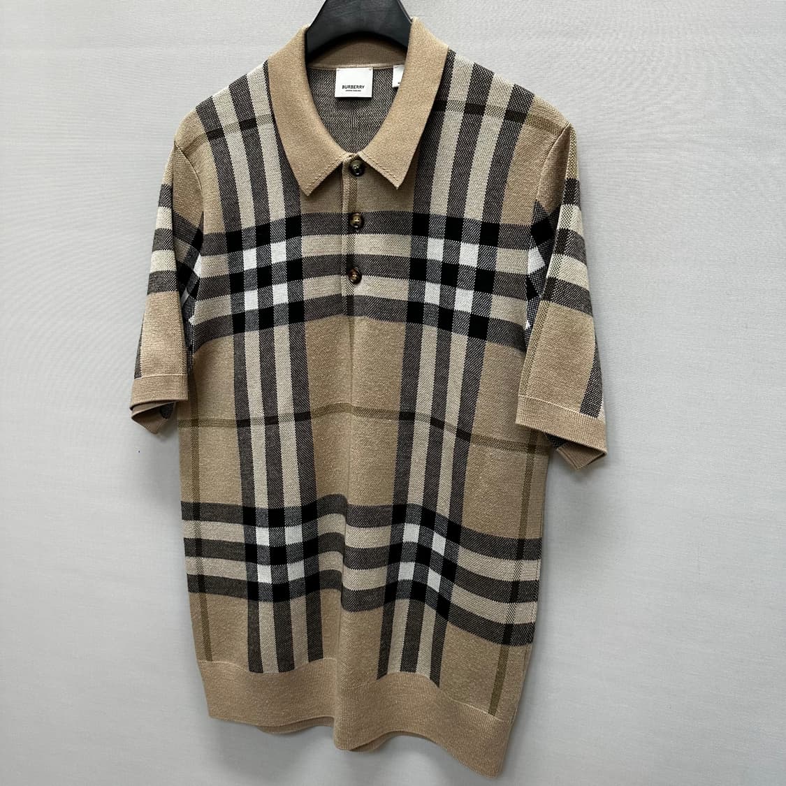 버버리 체크 니트 카라 반팔티 ( 95~100 ) 상품이미지3