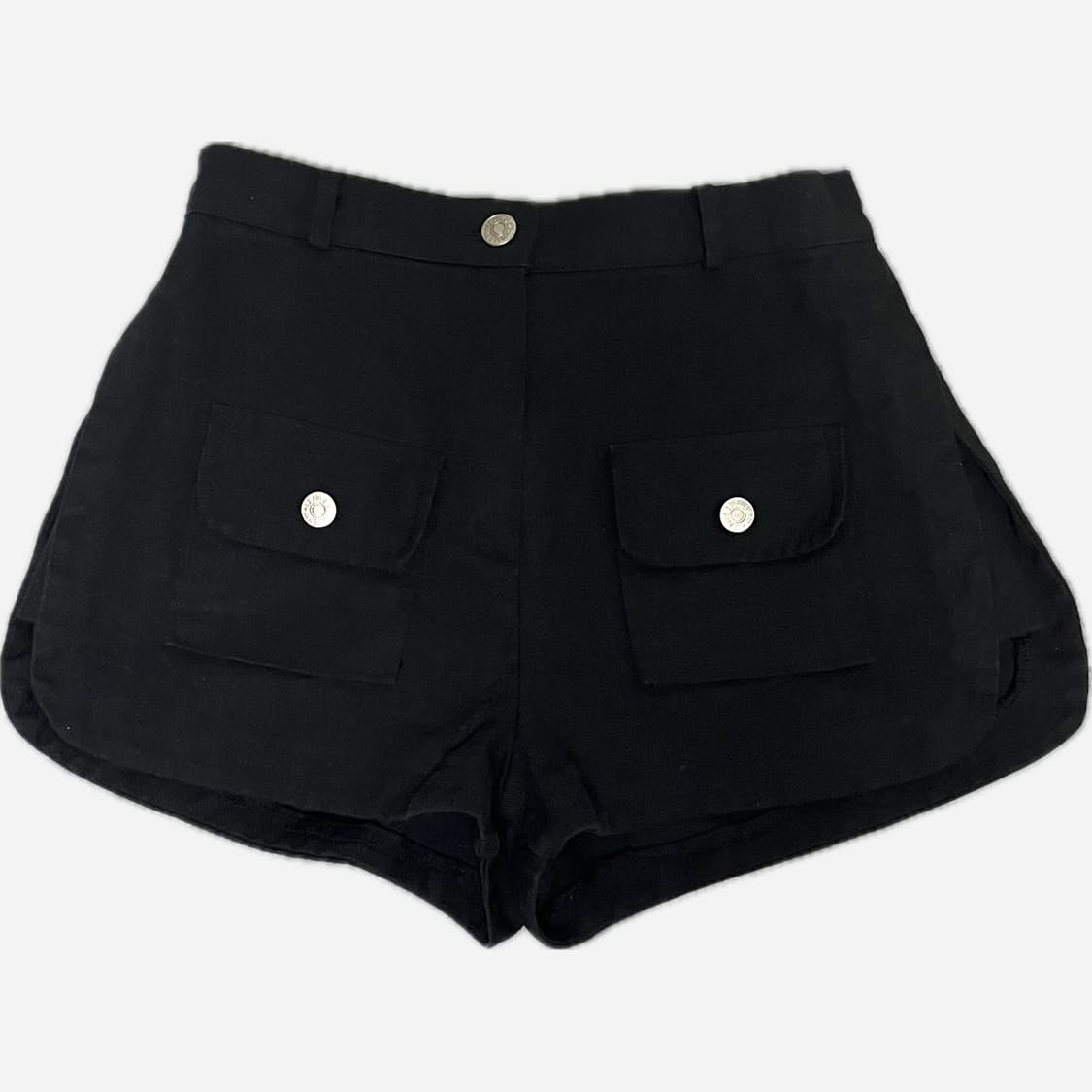 빈티지 버튼 뒷밴딩 코튼팬츠 숏팬츠 반바지 상품이미지1
