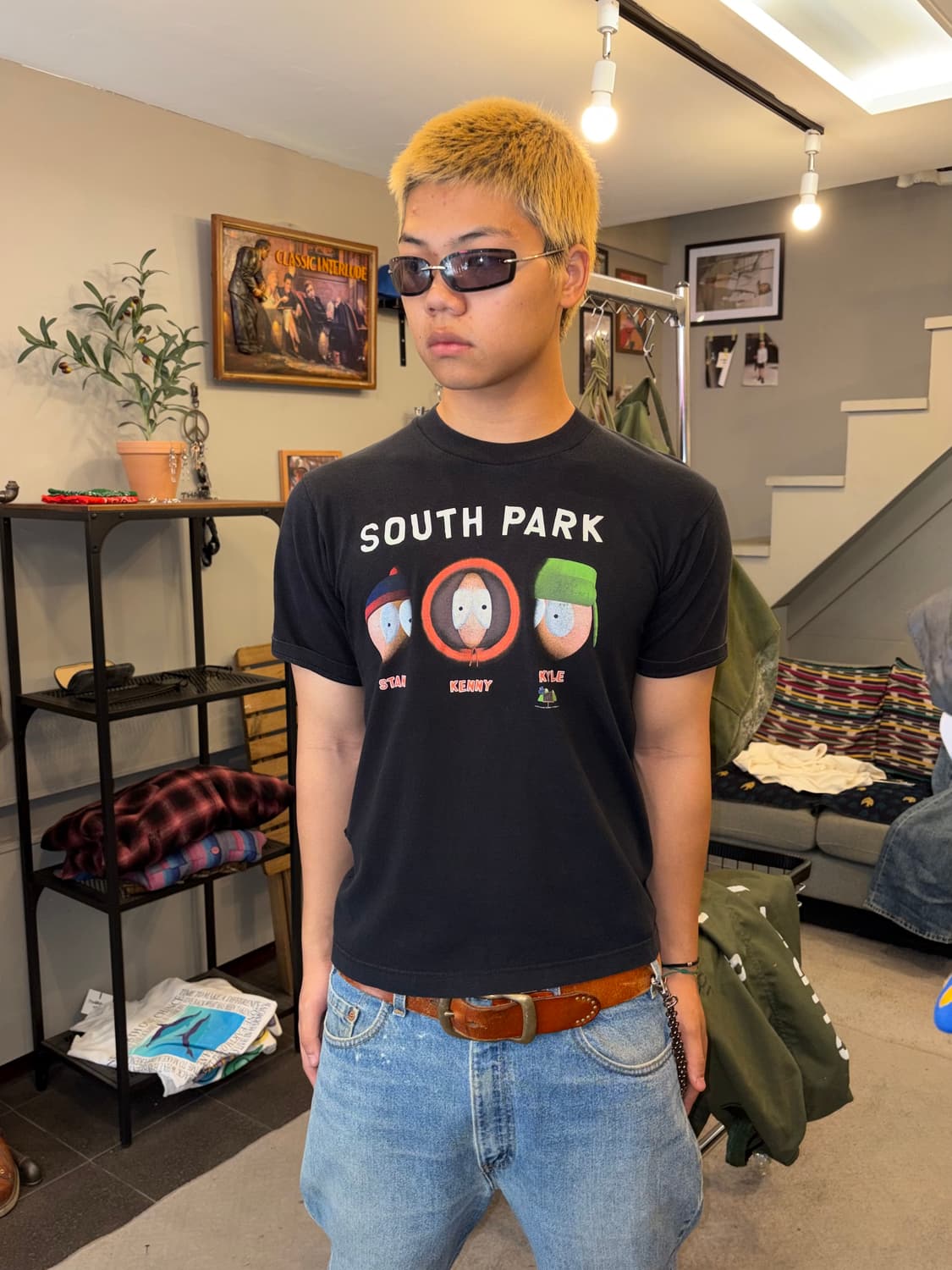 00’s South Park main 4 faces print T 상품이미지2