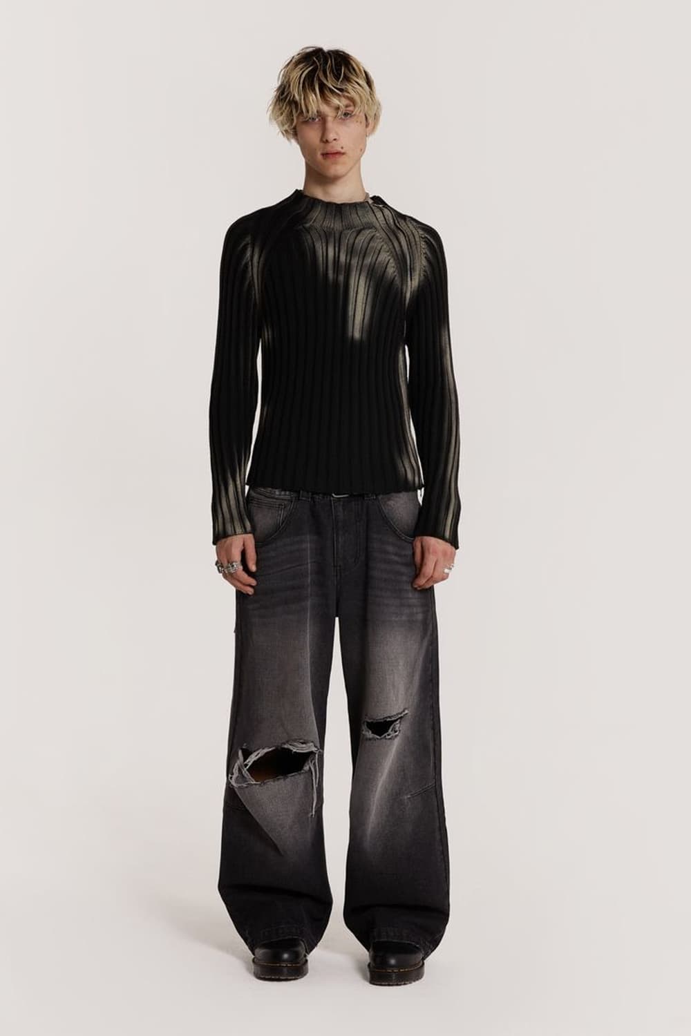 Jaded London LUSTER ASYMMETRIC KNIT XS 상품이미지3
