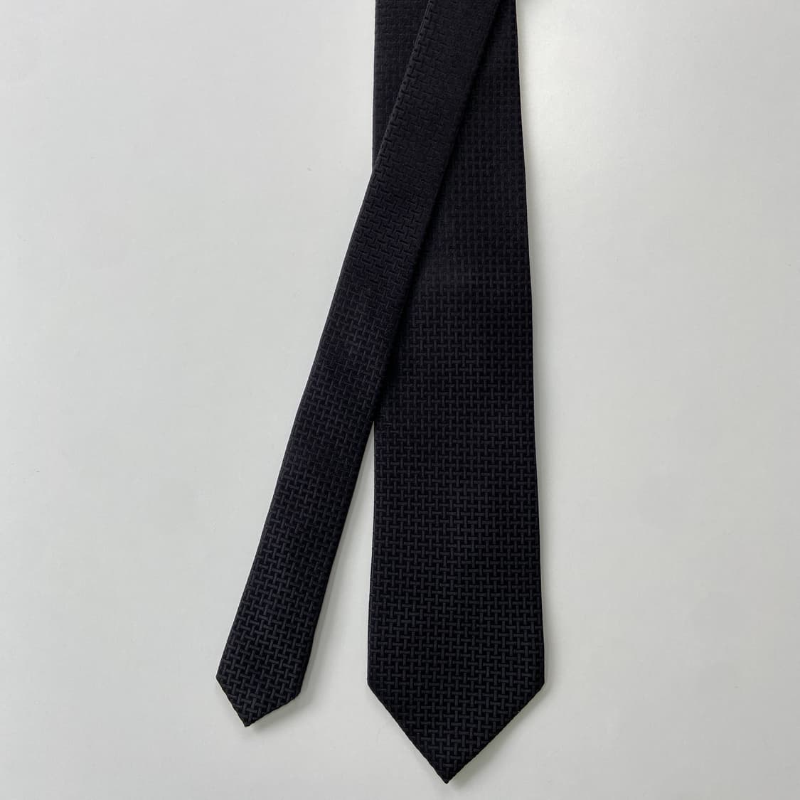 Luxury Homme 블랙 넥타이 8.6cm 상품이미지1