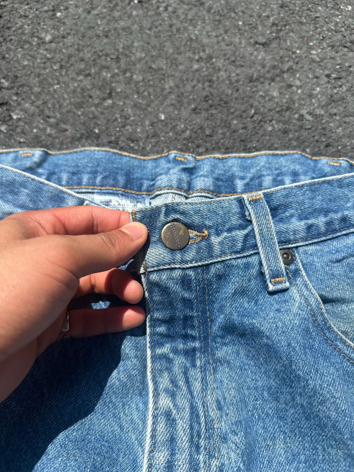 00’s Carhartt washed medium denim pants 상품이미지7