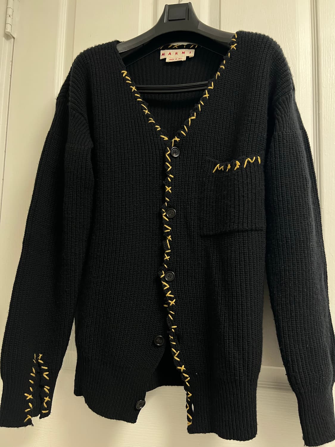 마르니 블랙 스티치 가디건 48사이즈 상품이미지3