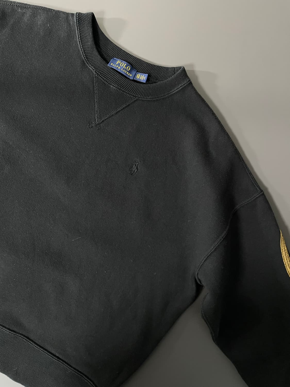 [XS] 폴로 랄프로렌 여성 소매 자수 디테일 오버사이즈 스웻셔츠 맨투맨 상품이미지3