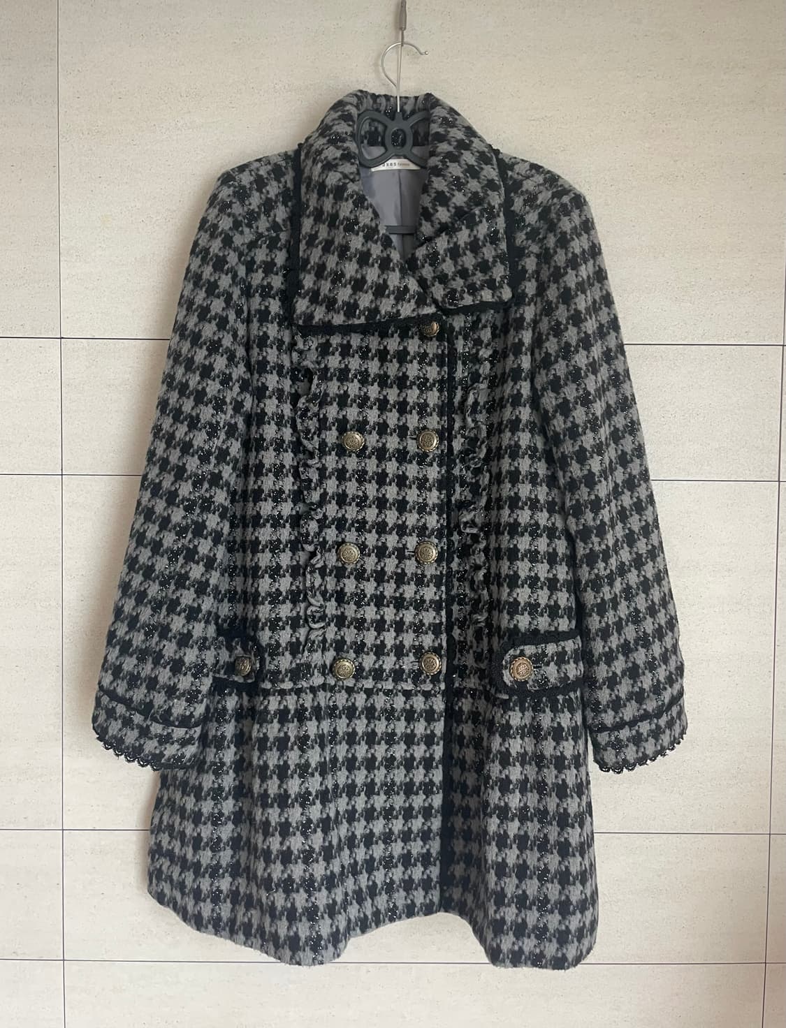 엑시즈팜 하운드 체크 코트 갸루 핀터 마즈 공겜여주 상품이미지2