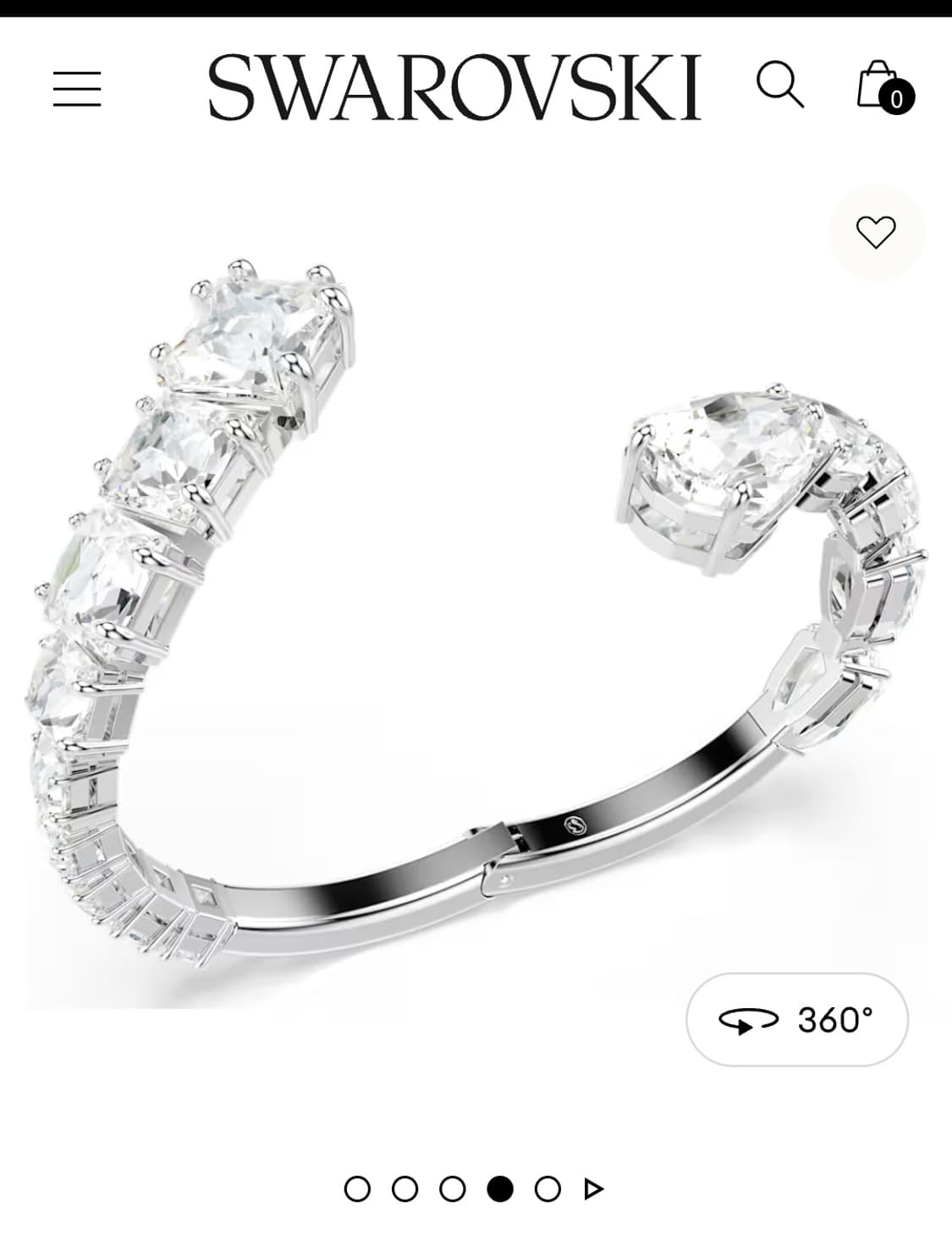 정가68만~새제품)스와로브스키 매트릭스 커프 팔찌 정품 상품이미지4