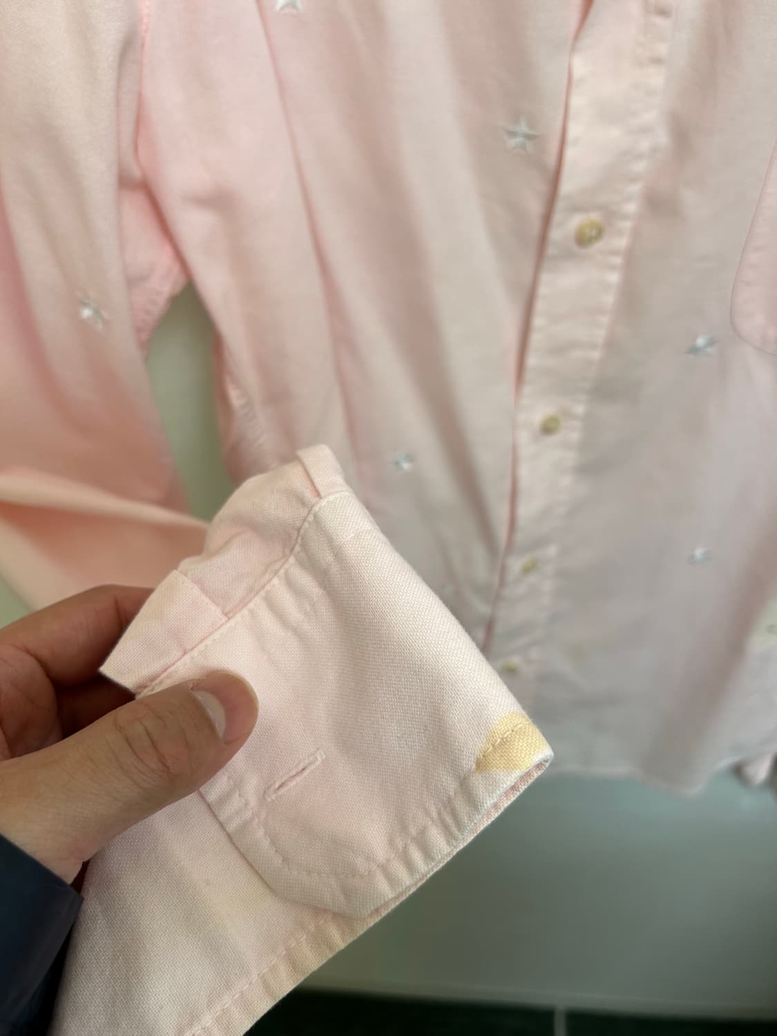 디에디터 THE EDITOR 핑크 별 패턴 셔츠 100사이즈 상품이미지5