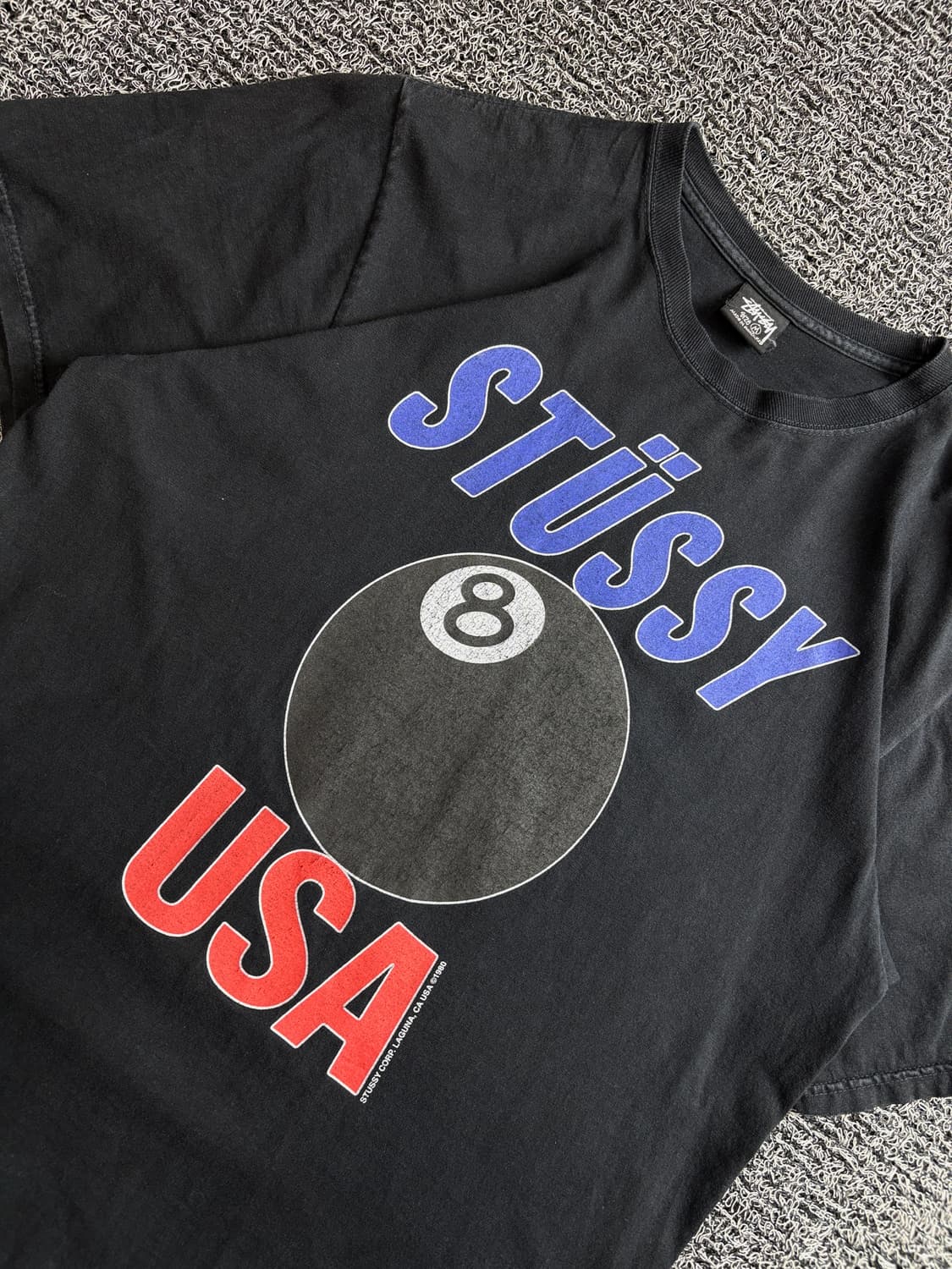 스투시 USA 피그먼트 타이드 에잇볼 빅로고 티셔츠 4015 상품이미지3