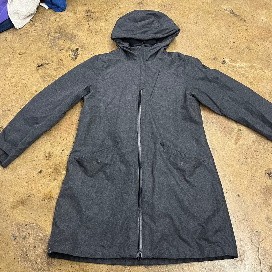 [정품/L] 노스페이스 후드 바람막이 자켓 코트 그레이 b14 상품이미지3
