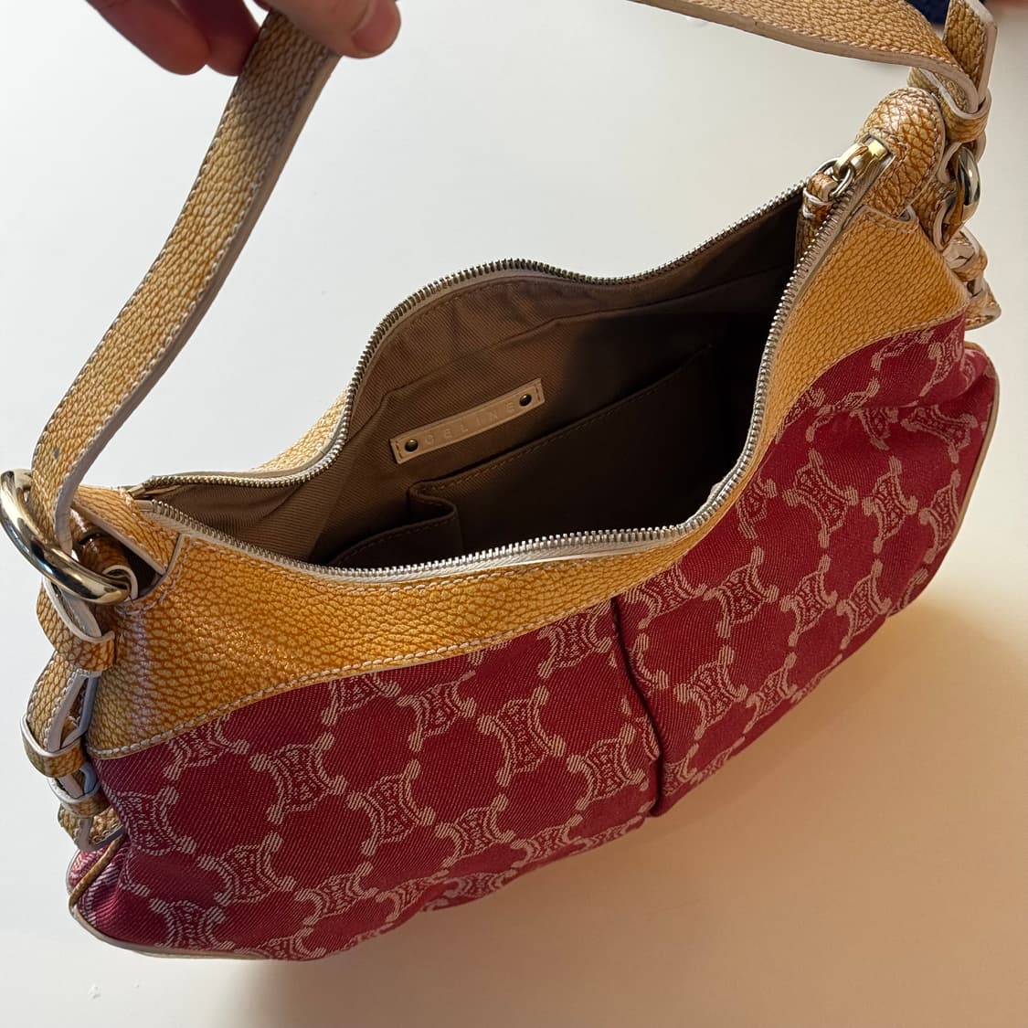 셀린느 트리옹프 자카드 호보백 숄더백 (OS) 상품이미지6