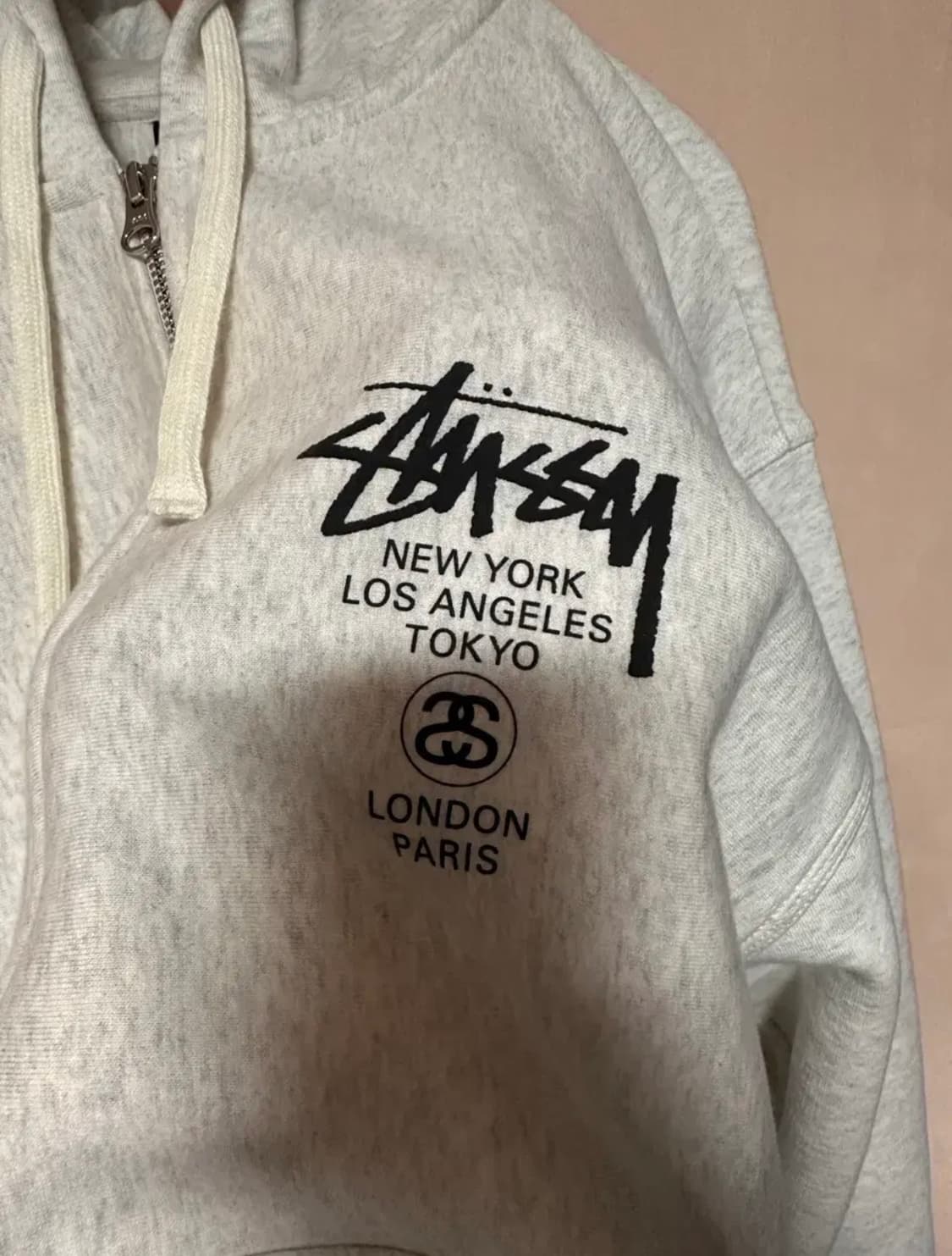 L) 스투시 월드투어 후드집업 애쉬헤더 -2022 상품이미지3