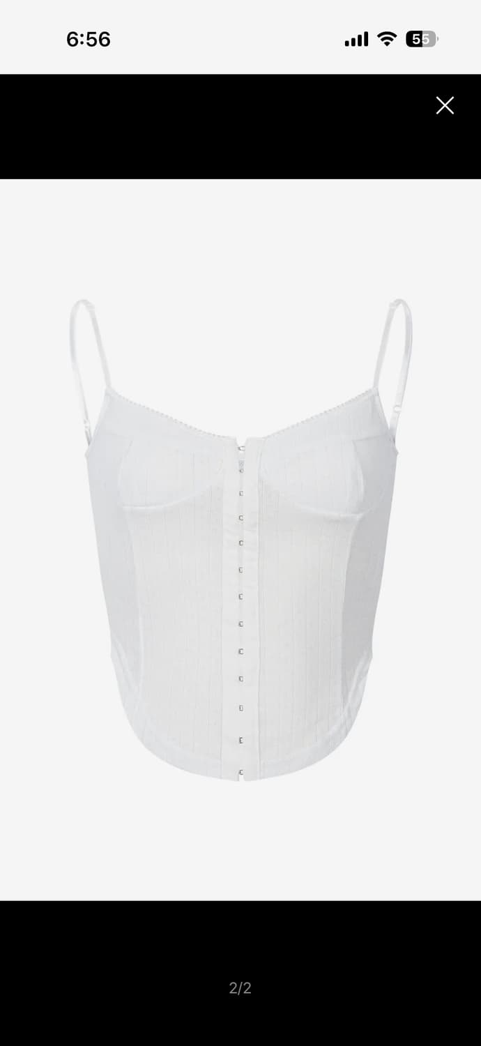 플리즈노팔로우 조안 슬리브리스 화이트 상품이미지2