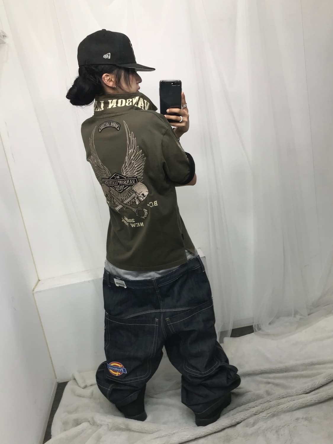 < Vanson Leathers Khaki Pk T-shirt > 상품이미지6
