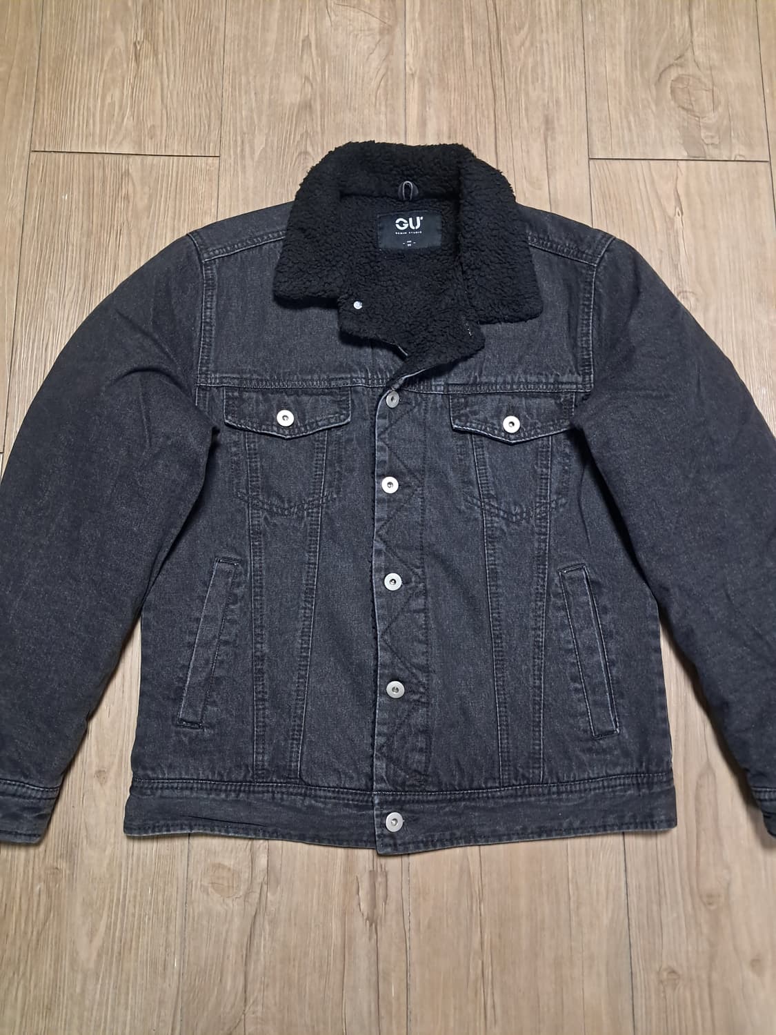 GU 여성 보아털 흑청 자켓 95 상품이미지1