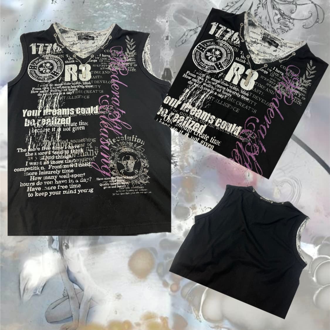 Punk Detail necklace sleeveless 상품이미지5