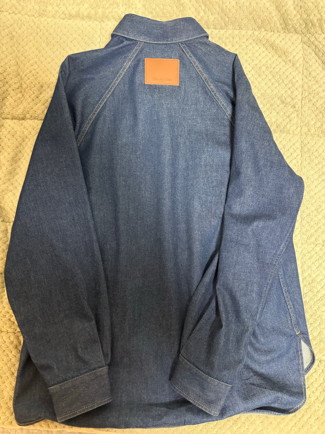 디올 크리스찬 디올 경량 면 트윌 블루 셔츠 593D590A3022 상품이미지2