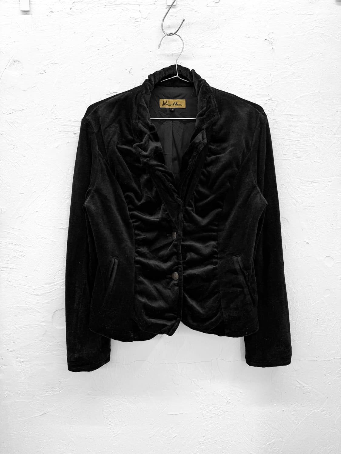 yukiko hanai 벨벳 셔링 자켓 상품이미지1