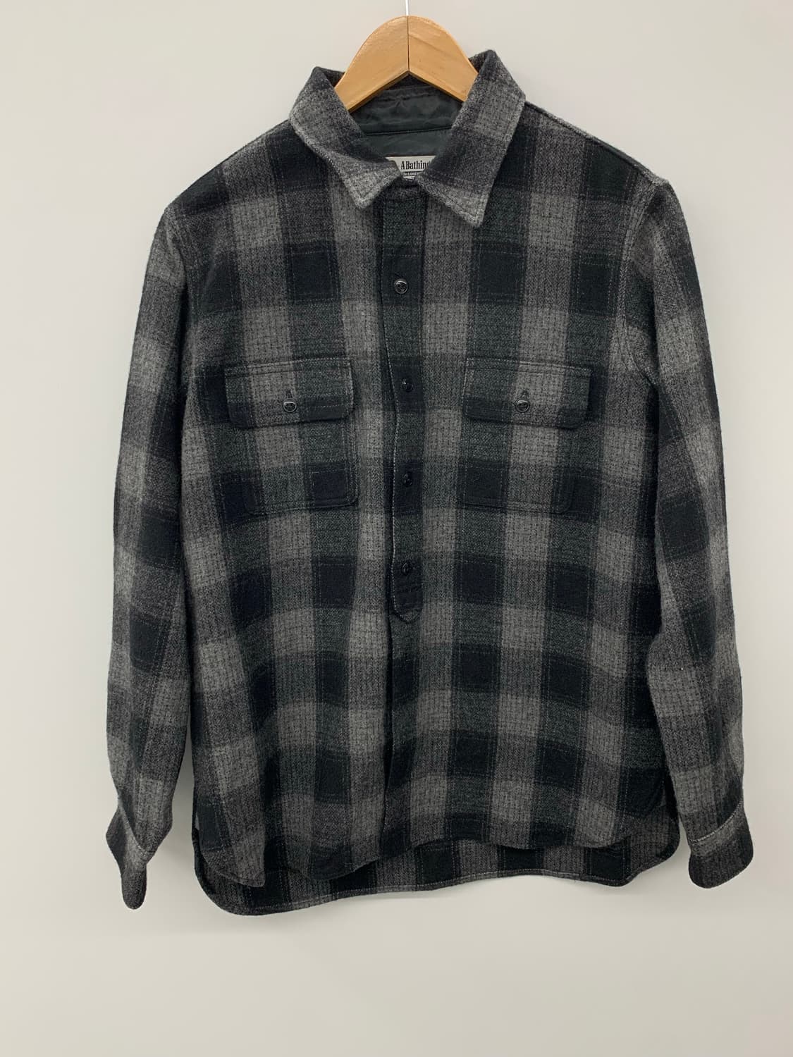 베이프 체크 플란넬 셔츠 상품이미지3