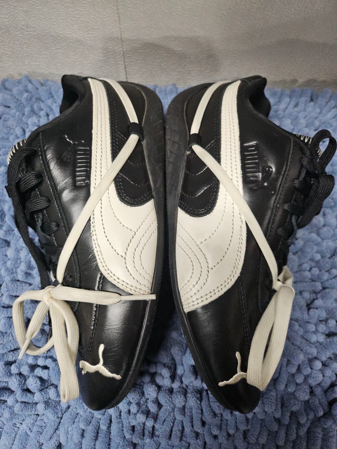 푸마x블랙핑크 로제 스피드캣 PRM 블랙 웜 화이트 235 상품이미지4