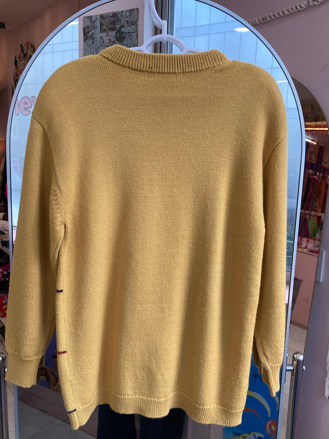 빈티지 옐로우 방울 니트 상품이미지5