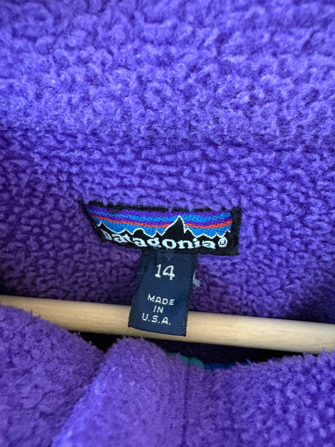 80's 파타고니아 신칠라 쉘드 봄버 자켓 틸그린 퍼플 L 상품이미지7