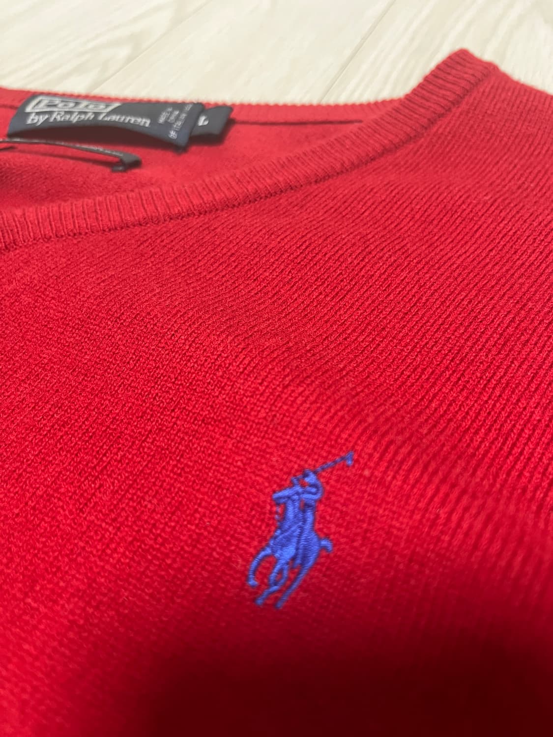 폴로 랄프로렌 브이넥 니트 레드 상품이미지2