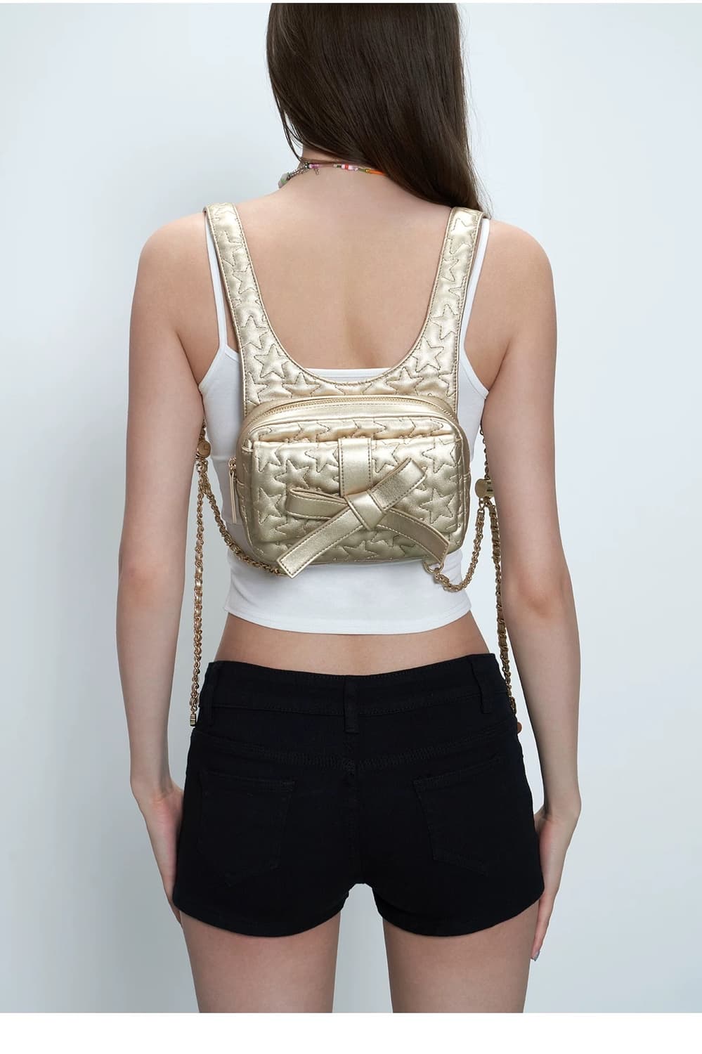 ECODAY 리본 체인 숄더 백팩_골드 상품이미지5