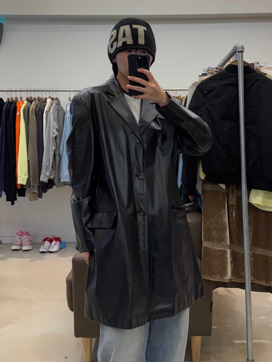 지안니 아르미 롱 레더 자켓 상품이미지6