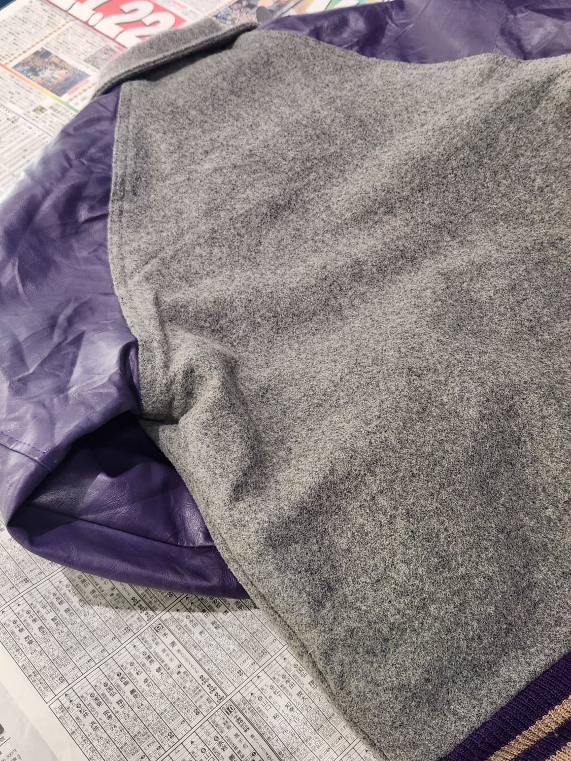 90's NEFF 레더 바시티 자켓 S  상품이미지8