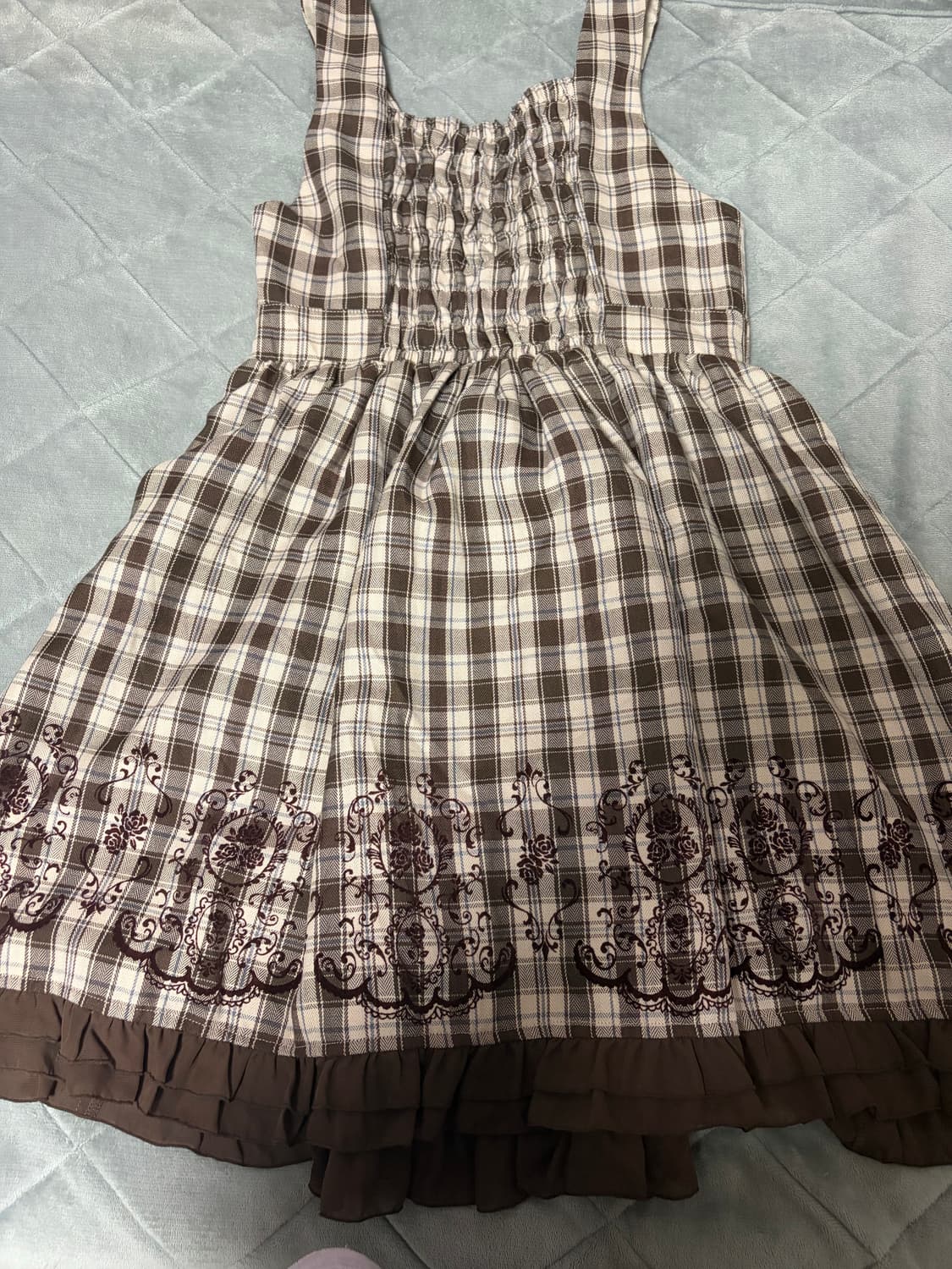 액시즈팜 라떼갸루 브라운 원피스 상품이미지2