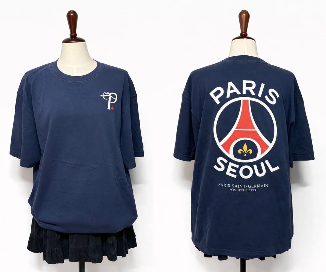 희귀) PSG×OVERTHEPITCH 빅로고 반팔 상품이미지1