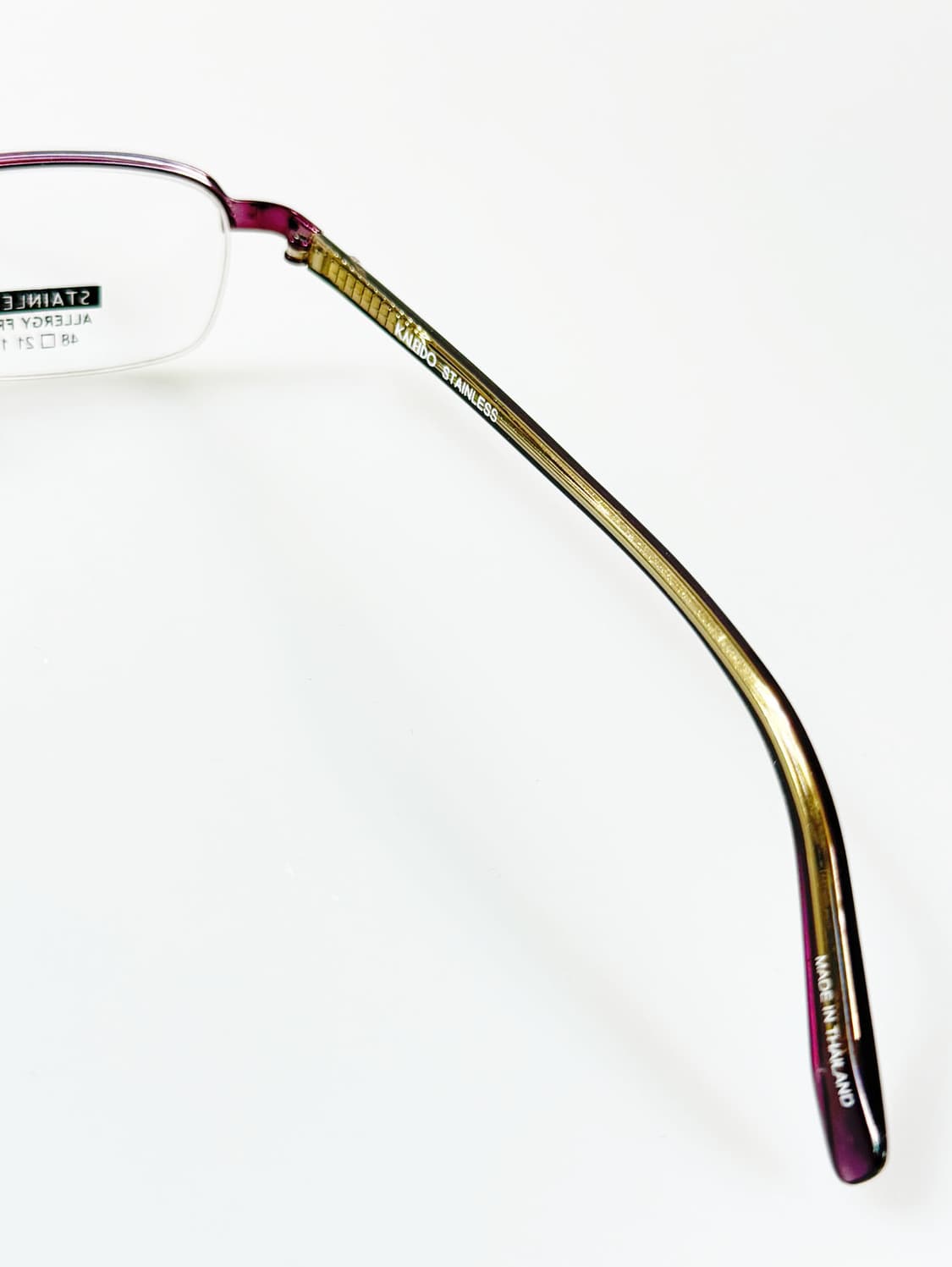 90s KALEIDO 스퀘어 반무테 빈티지 데드스탁 안경 상품이미지6