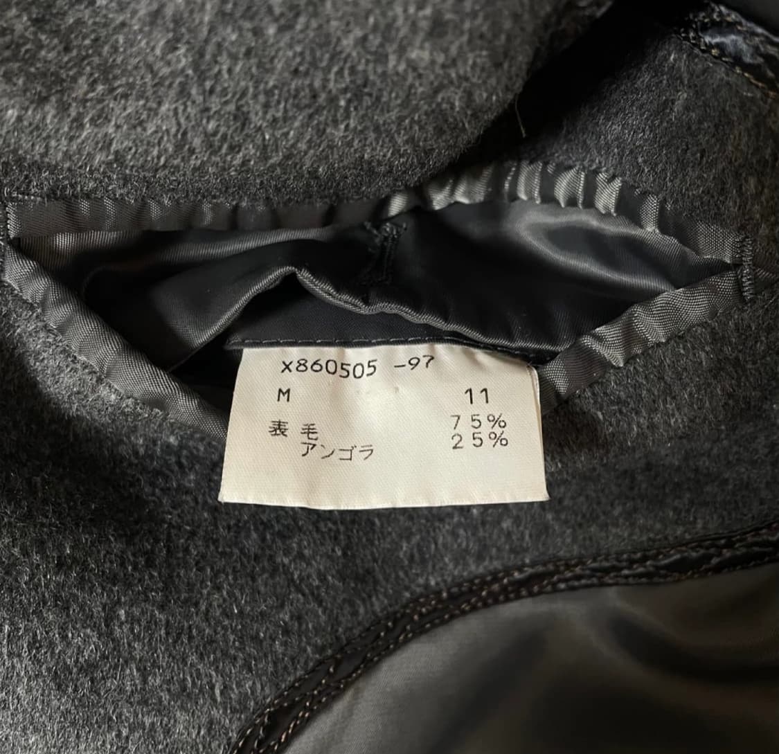 요지야마모토 울 앙고라 싱글코트 (M) 상품이미지5