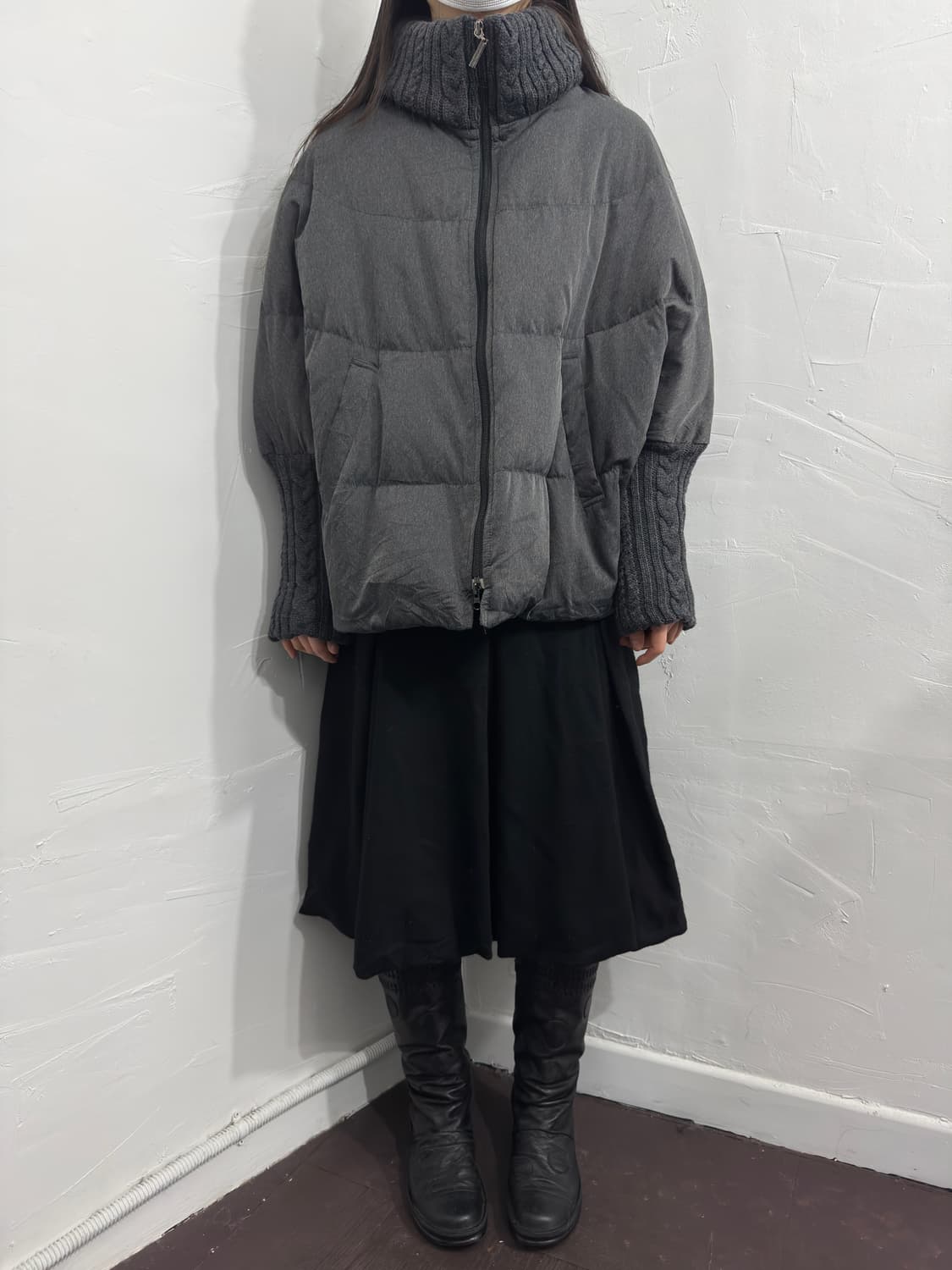 hiroko bis knit detail twoway padding 상품이미지2