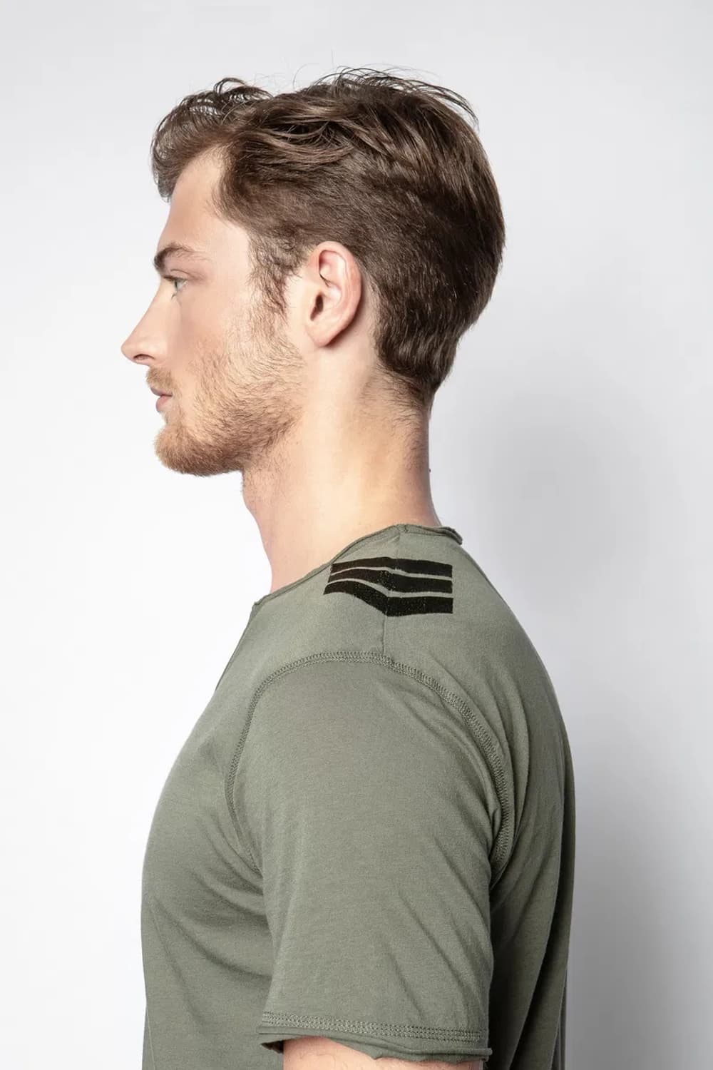 (새상품) 쟈딕앤볼테르 카키 헨리 티셔츠 M사이즈 상품이미지4