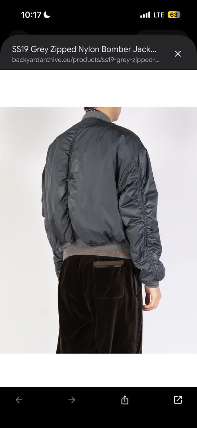 하이더아커만 19ss Grey Zipped Nylon Bomber 상품이미지3