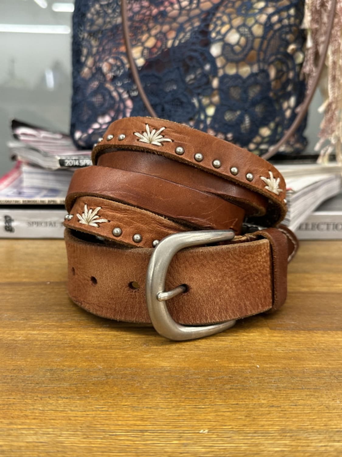 LEATHER STUD BELT 상품이미지2