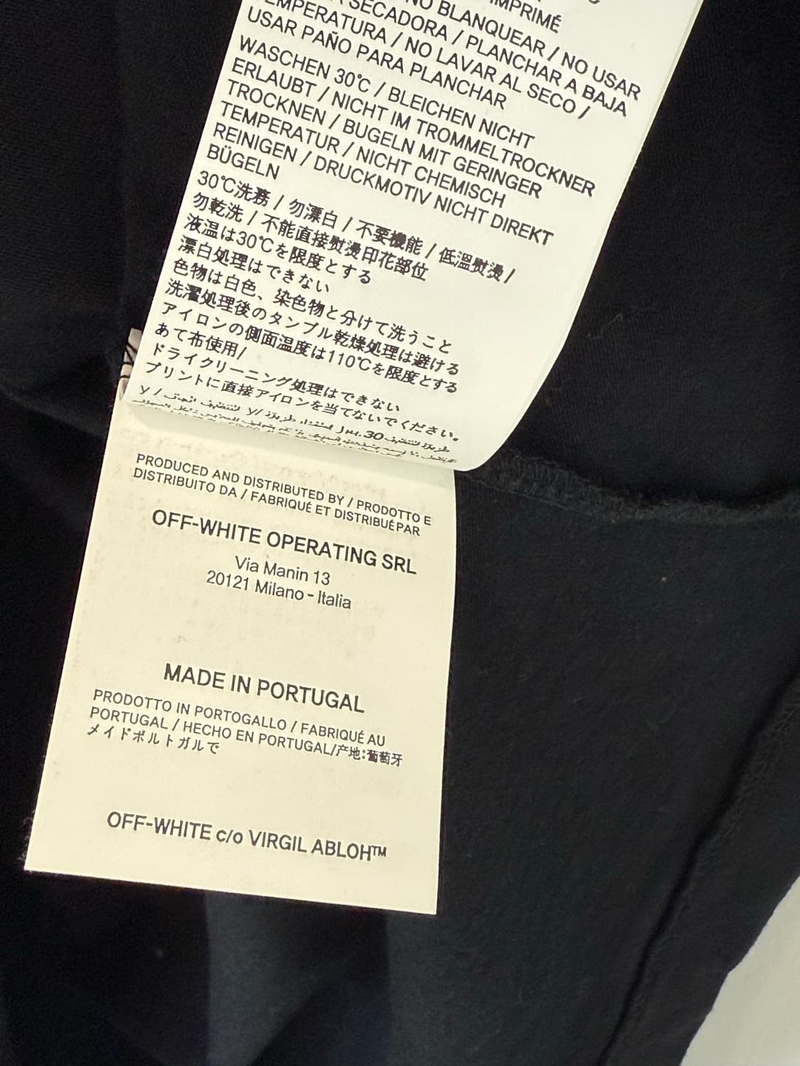 오프화이트 백본 프린트 반팔티 블랙 상품이미지6