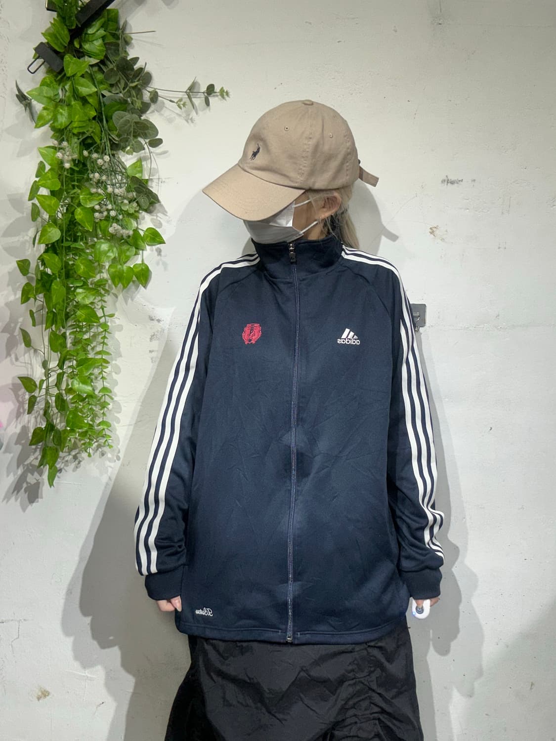 아디다스 네이비 화이트 삼선 트랙탑 져지 L 상품이미지2