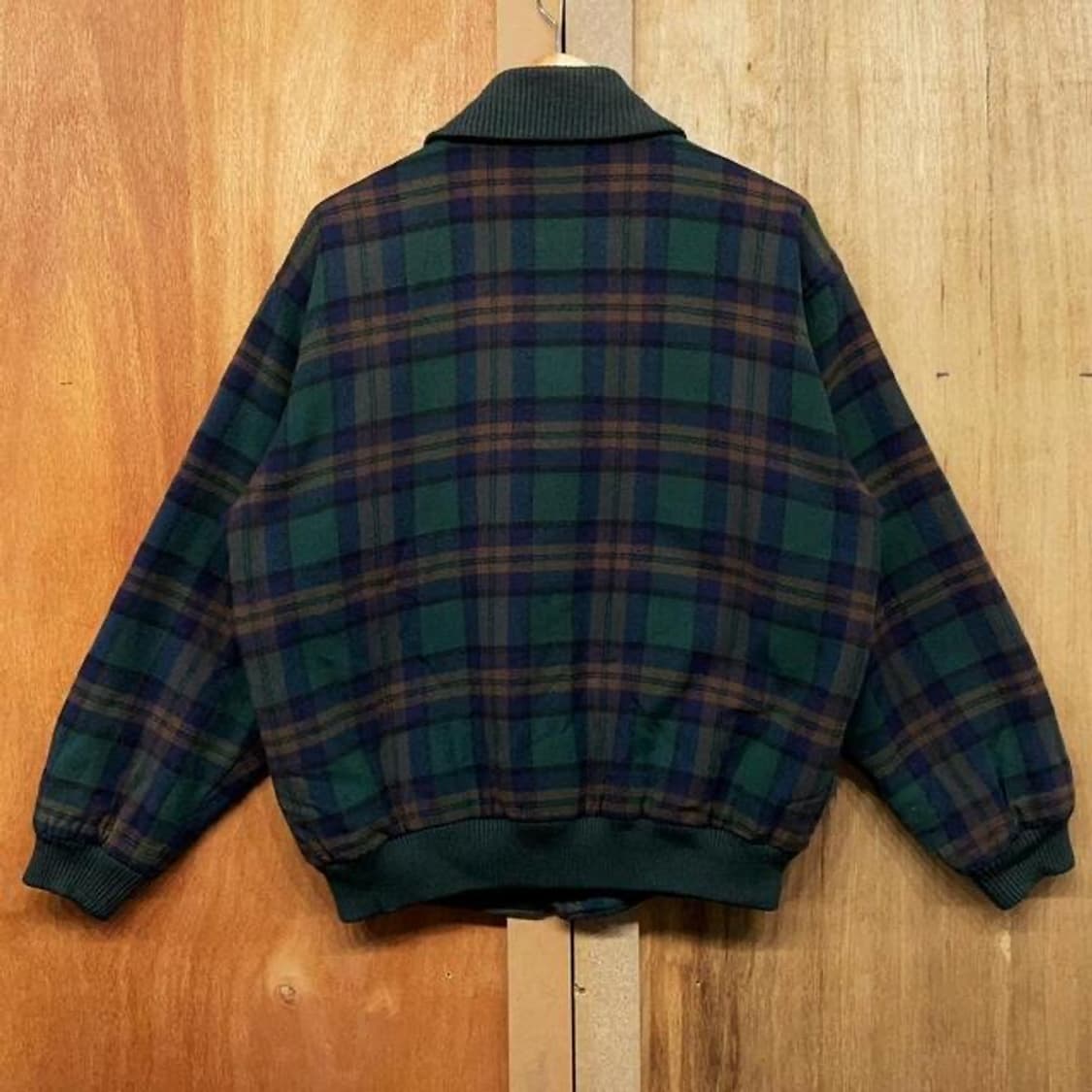 90's 라코스테 체크 블루종 자켓 (L)  상품이미지5