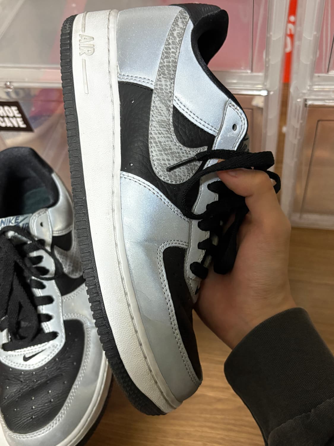나이키 에어포스1 실버스네이크 260 상품이미지5
