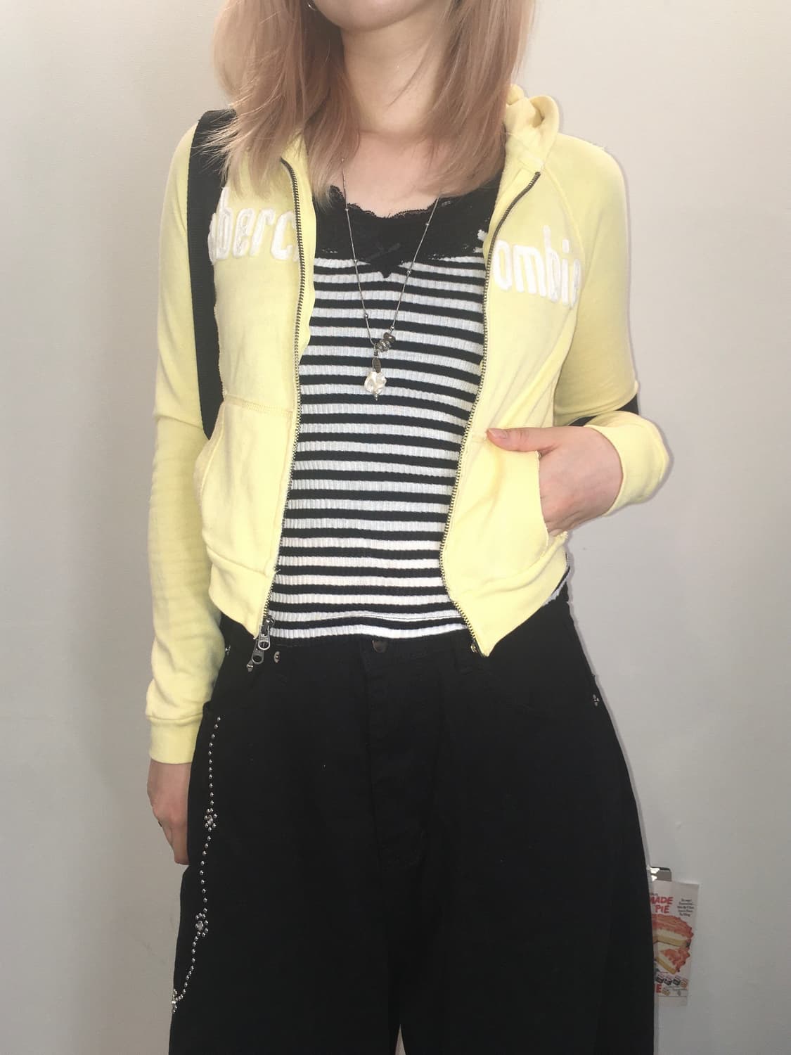 Abercrombie&fitch yellow slim hood zipup 상품이미지4