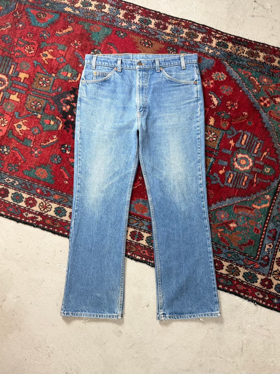 90's USA Made 빈티지 리바이스 517 오렌지탭 부츠컷 데님 상품이미지1