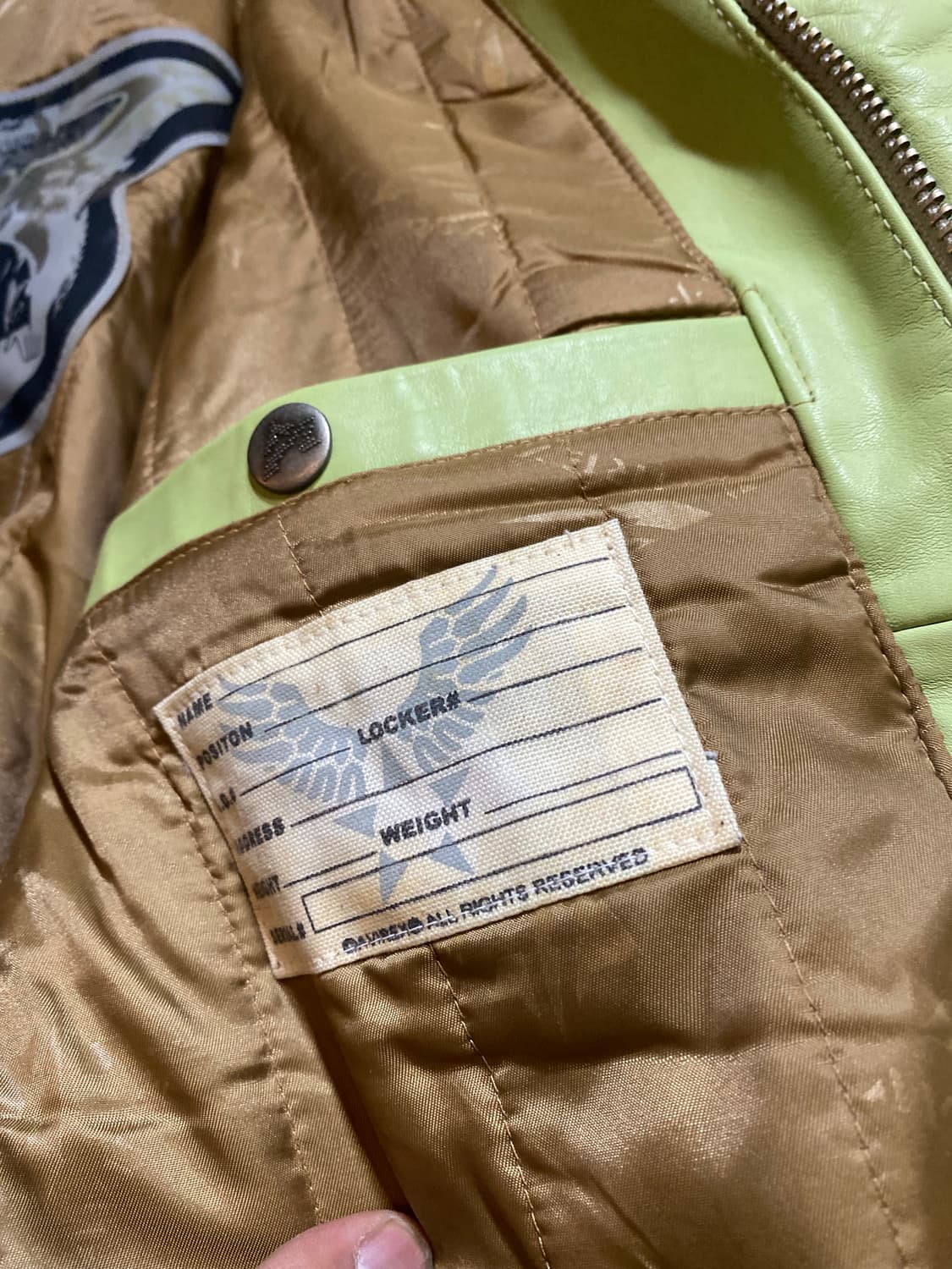 90s AVIREX 하이롤러 바시티 자켓 XXXL 상품이미지10